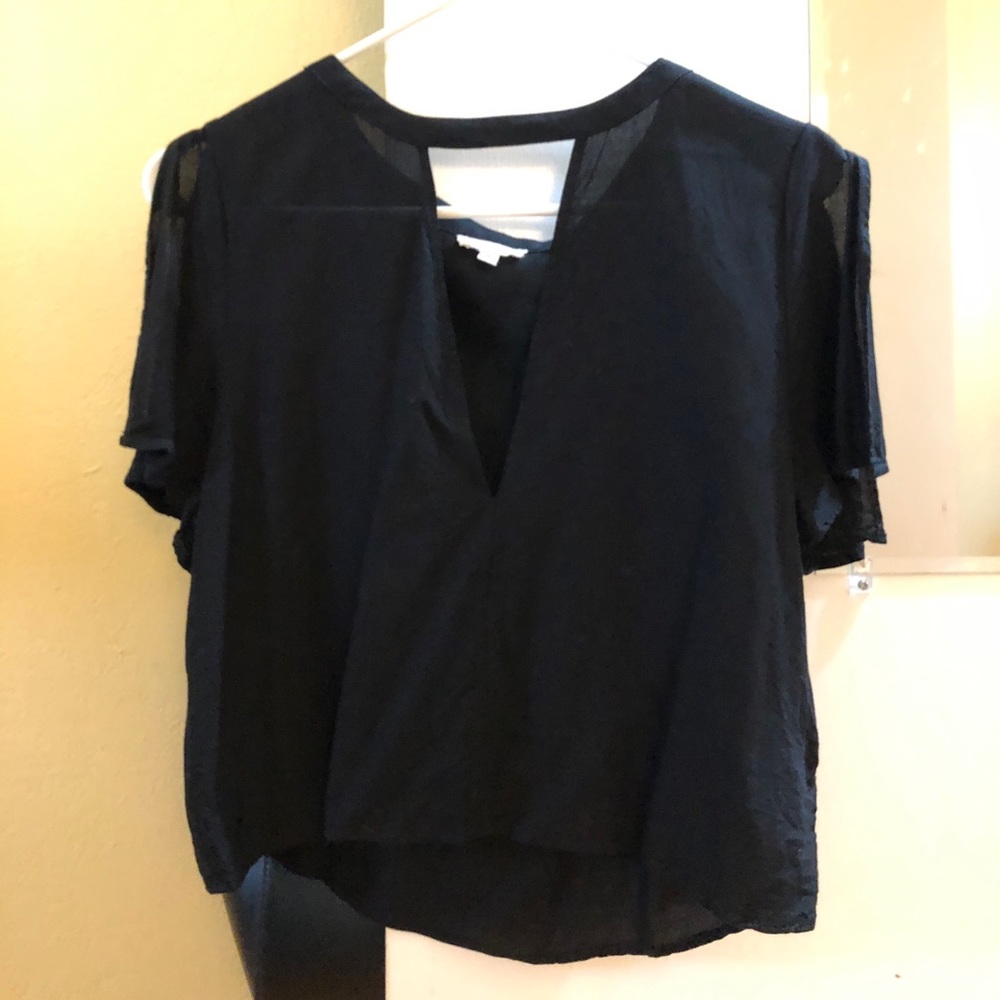 Black flowy top